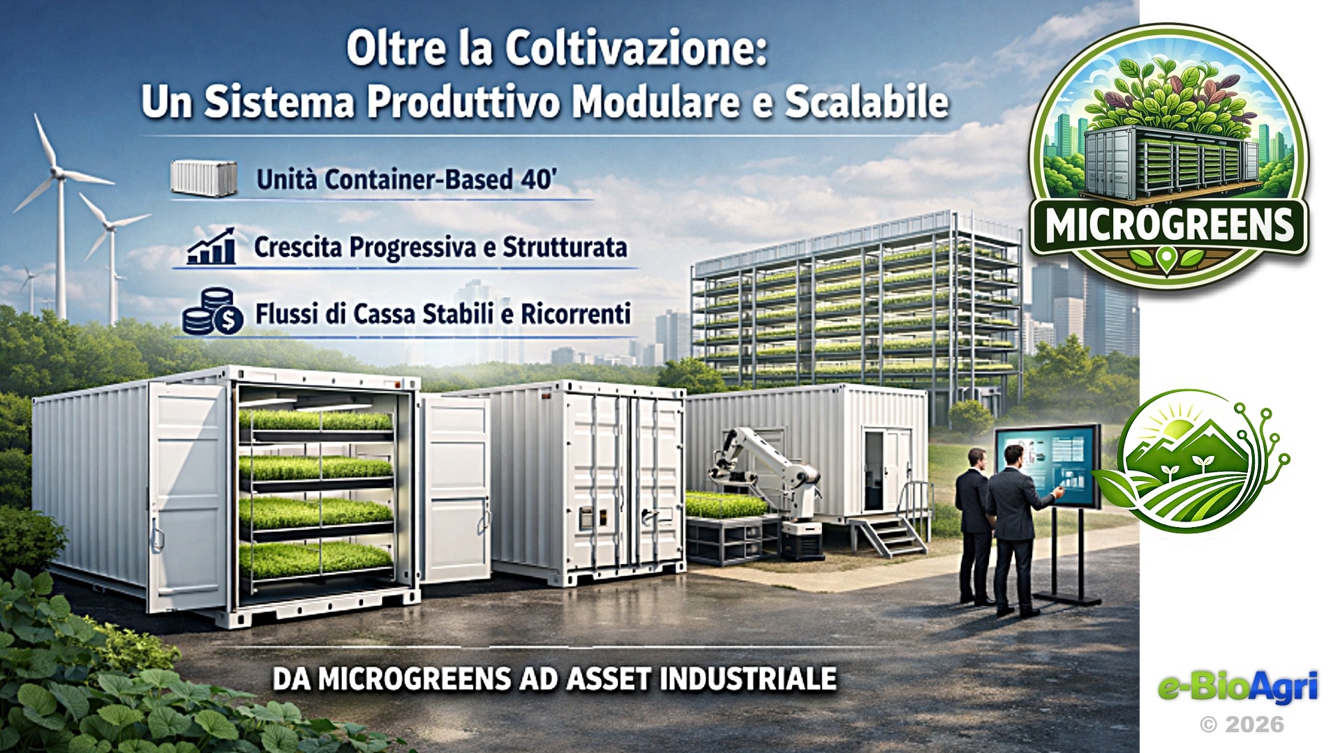 Sistema produttivo modulare e scalabile basato su unità container